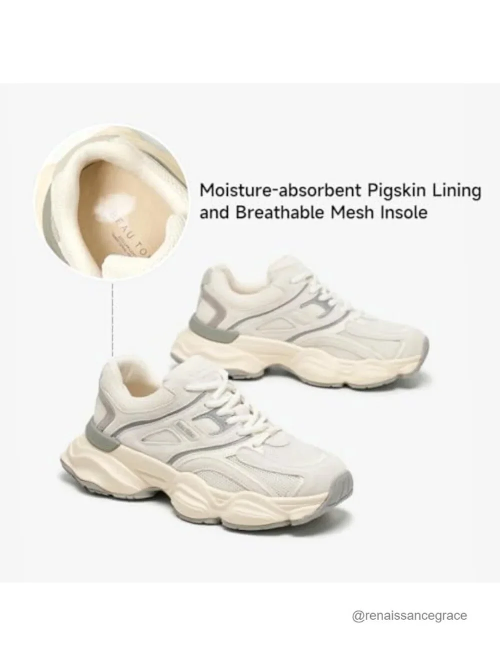 Women's Wide Walking Sneakers Retro Suede Mesh Breathable Running Shoes